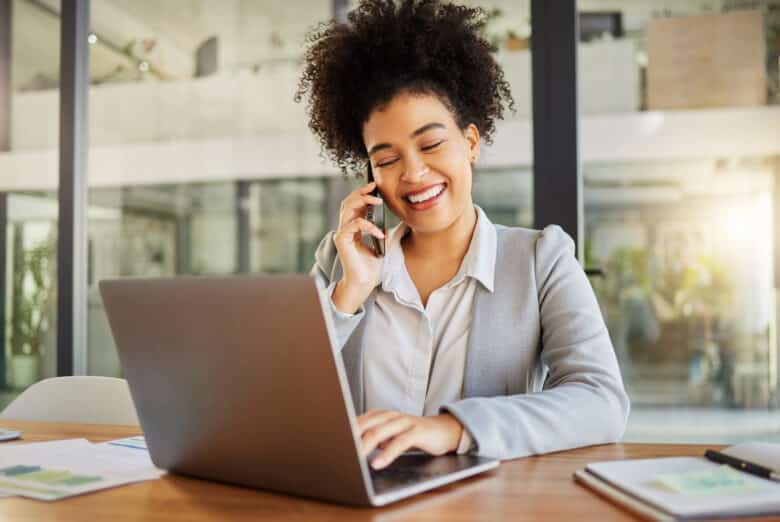business woman working on laptop in office in con 2022 12 07 23 59 12 utc