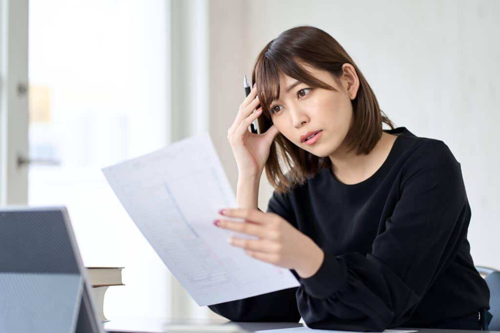 asian woman worried about tax return 2023 03 01 22 46 02 utc