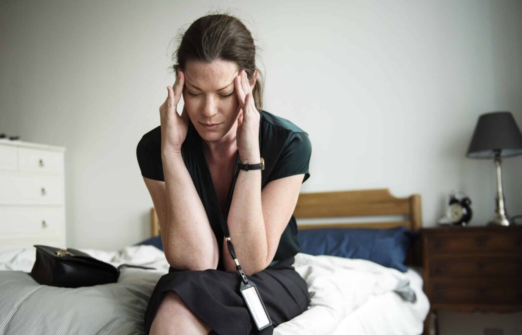 a stressful woman